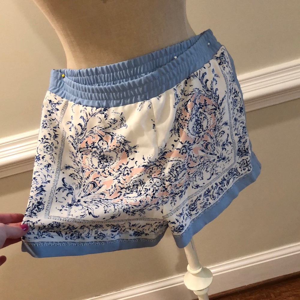 light blue shorts